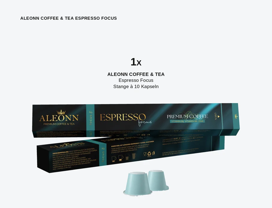 Originalverpackung ALEONN Espresso Focus mit Kapseln
