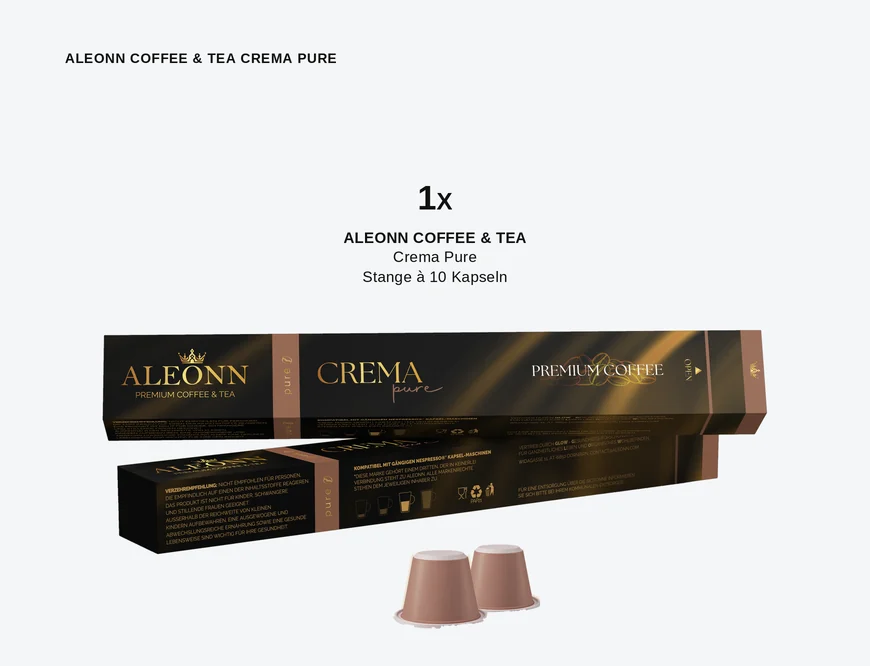 Originalverpackung ALEONN Crema Pure mit Kapseln