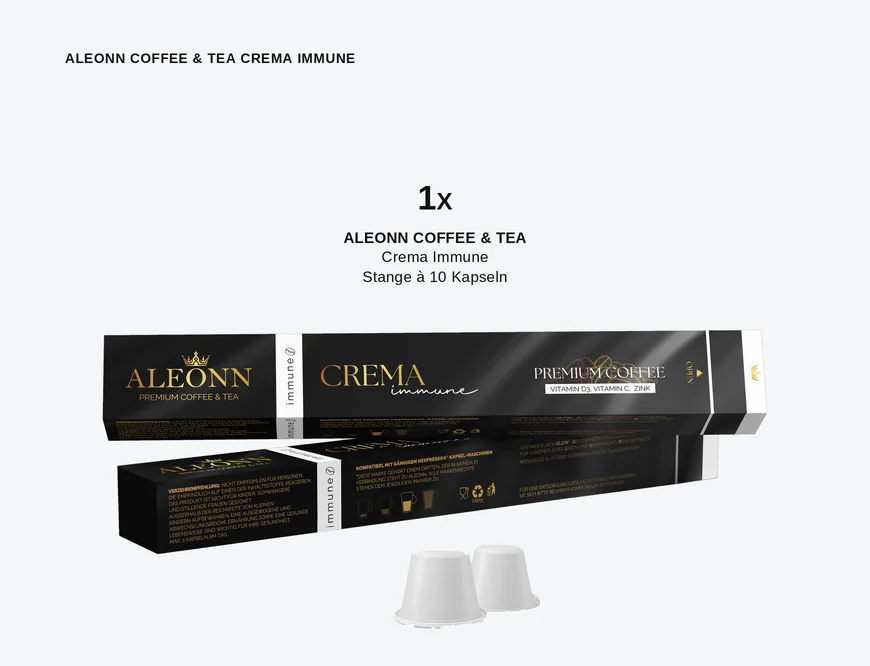 Originalverpackung ALEONN Crema Immune mit Kapseln